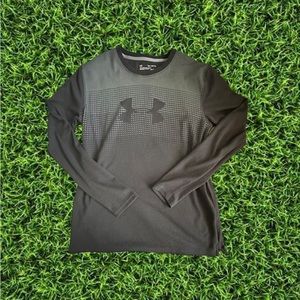 Boys Black Under Armour ColdGear Training Long Sleeve Tee